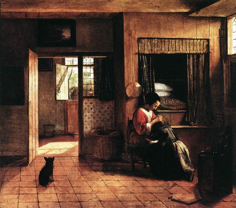 HOOCH, Pieter de The Mother wsf France oil painting art